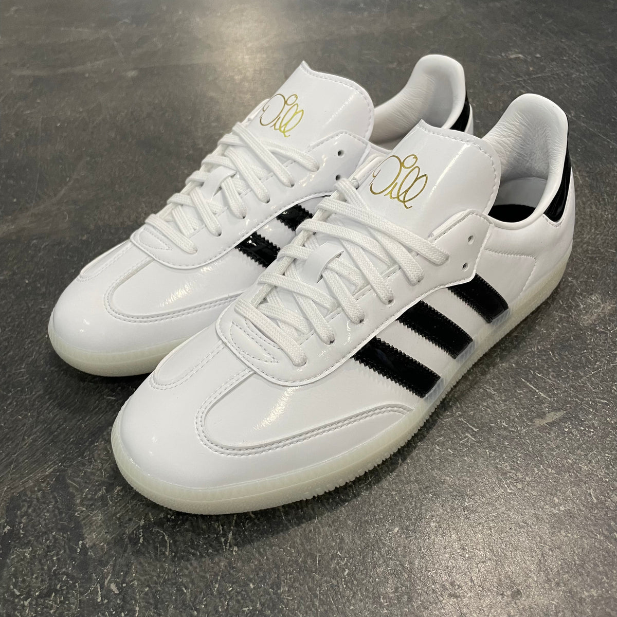 Adidas Samba Jason Dill Patent Leather White SALE Adidas Samba Jason Dill Patent Leather White SALE