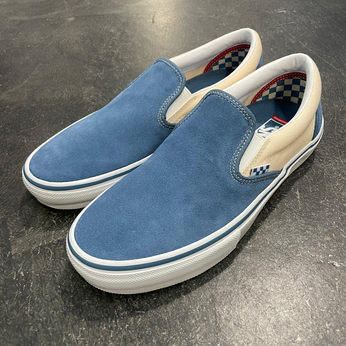 Vans Skate Slip On Cream/Light Navy 561 Skate