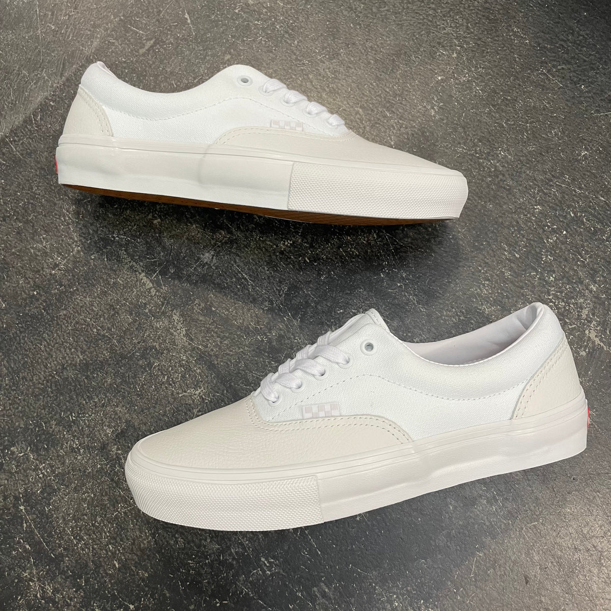 Vans leather era white sales