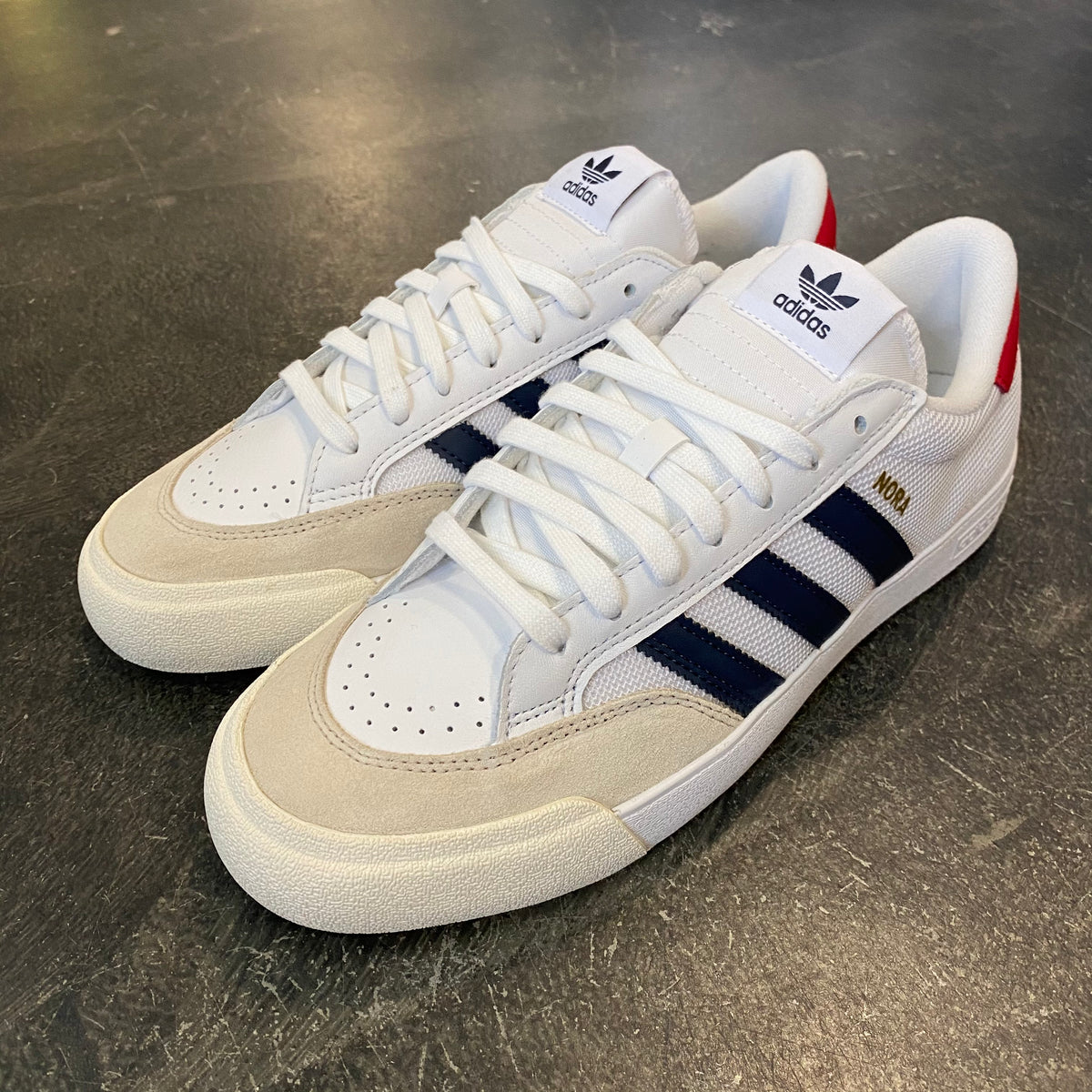 Adidas Nora White/Navy/Scarlet SALE – 561 Skate