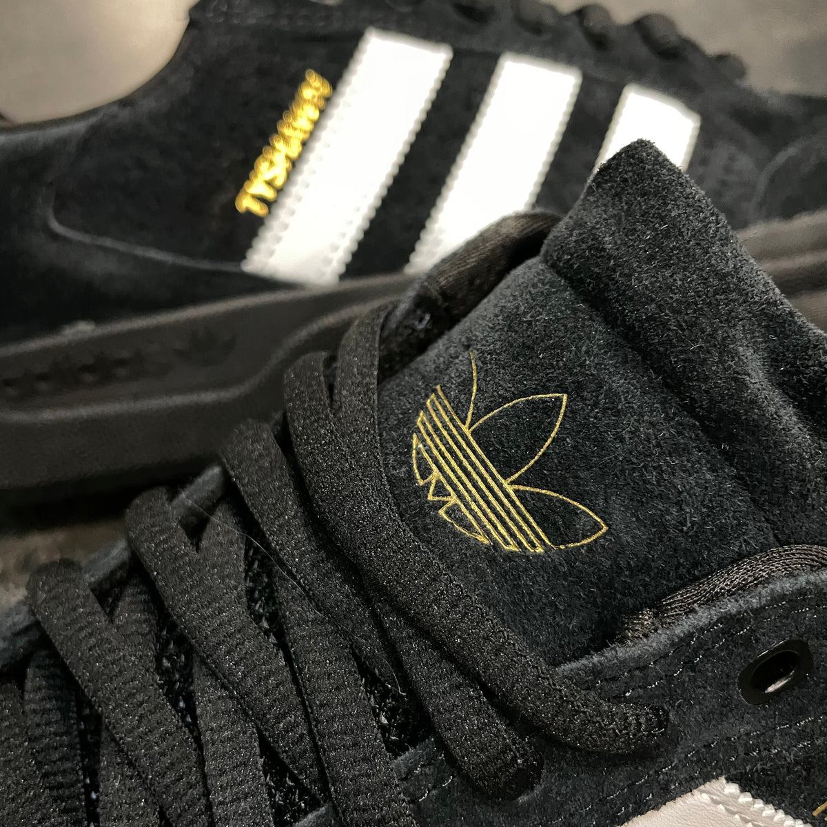 Black white and gold adidas hot sale