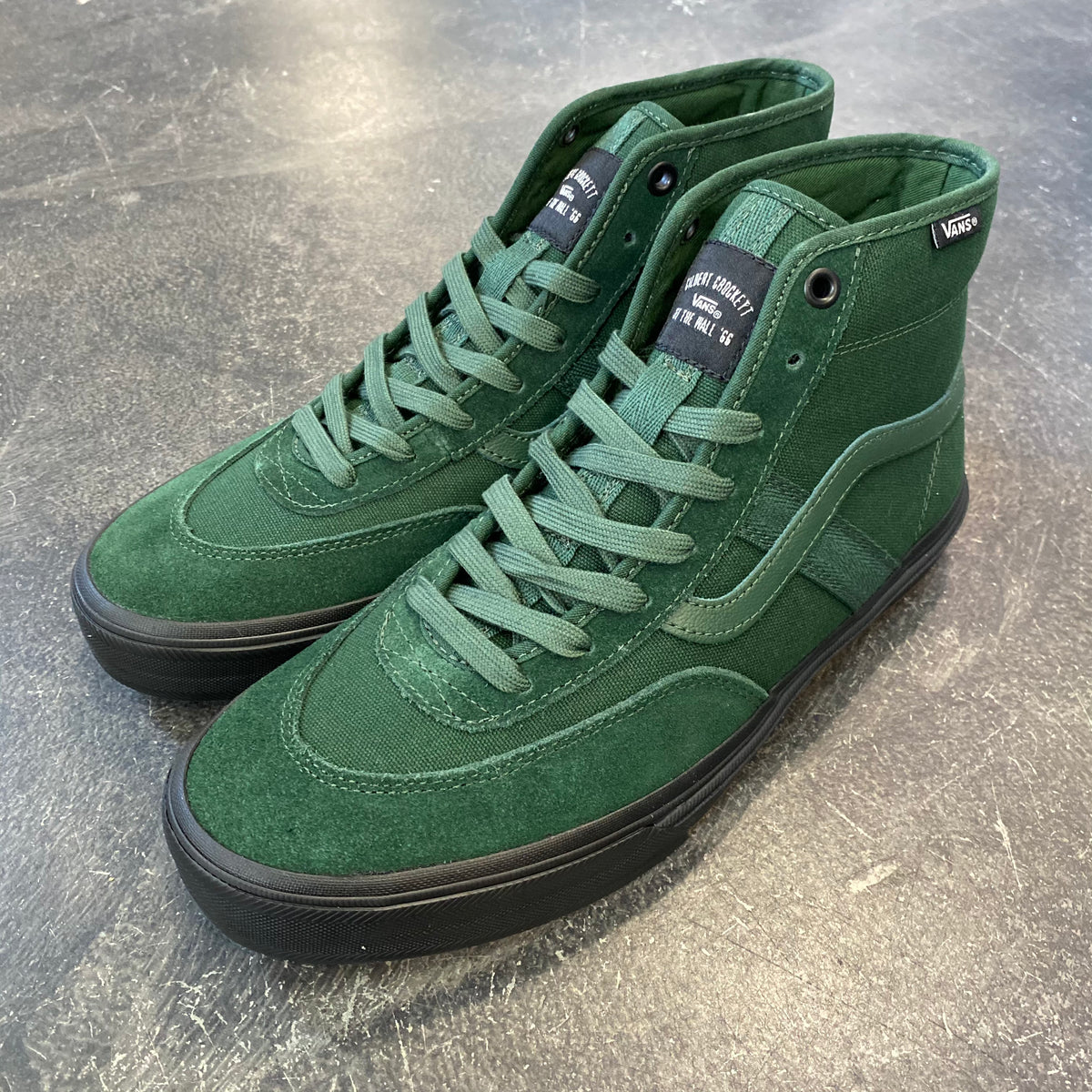 Vans Skate Crockett High Dark Green/Black SALE 561 Skate