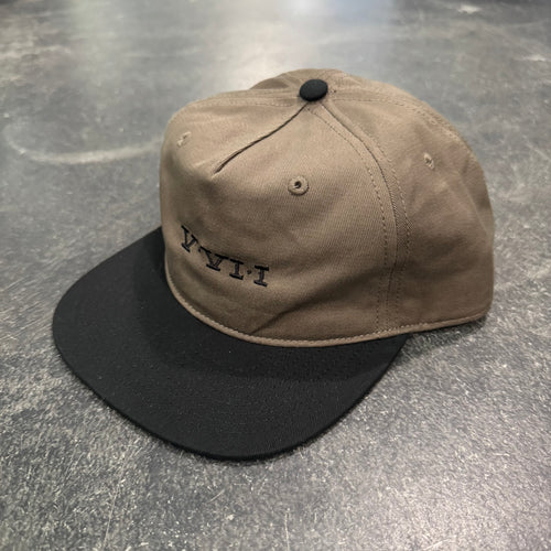 561 Hat Unstructured 5 Panel Simple Roman Snapback Brown/Black