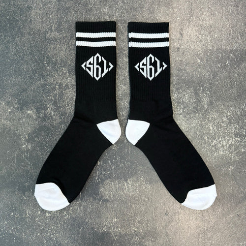 561 Socks Diamond Monogram Black/White