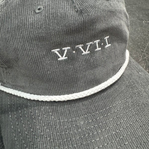 561 Hat Cord Rope Simple Roman Snapback Grey