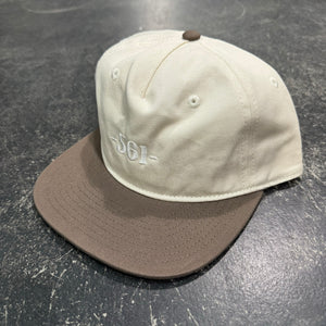 561 Hat Unstructured 5 Panel Port Logo Snapback Natural/Walnut