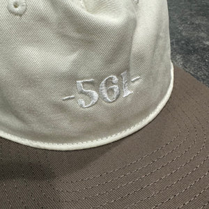 561 Hat Unstructured 5 Panel Port Logo Snapback Natural/Walnut
