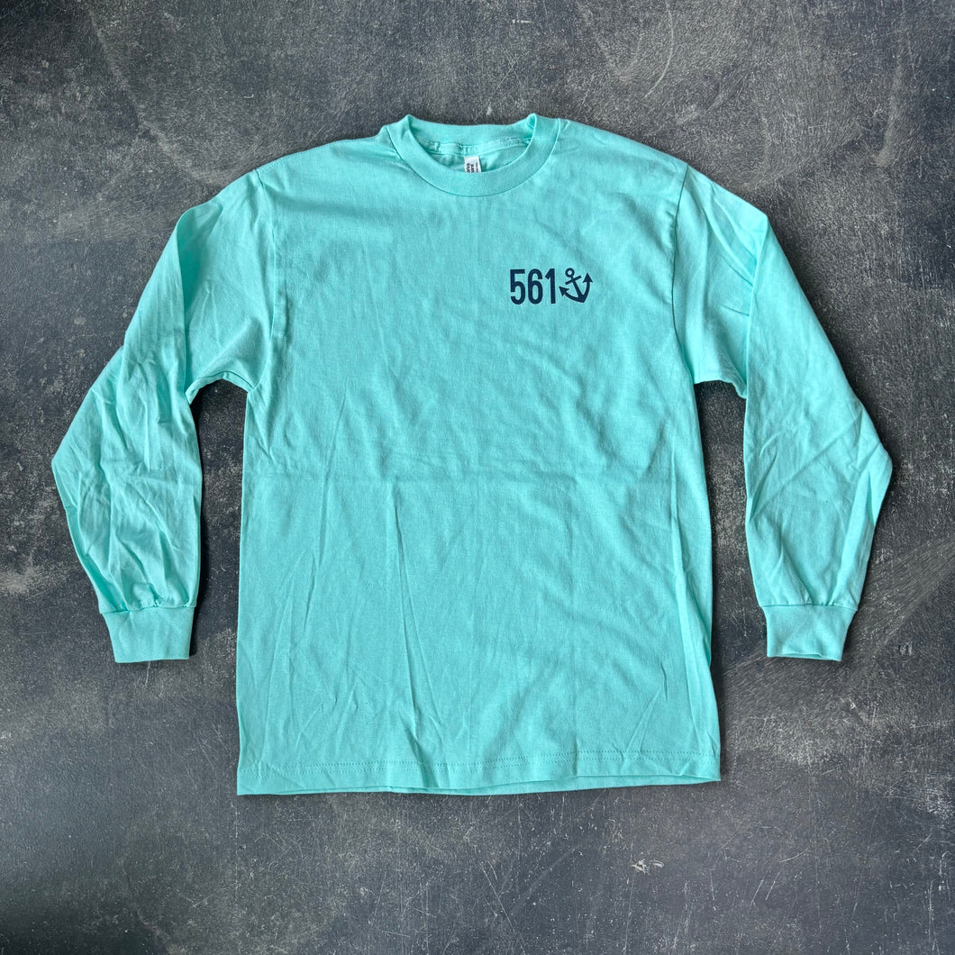 561 Longsleeve T-shirt Fishing Club Seafoam/Navy
