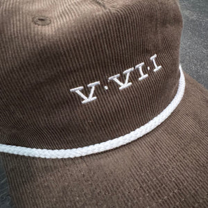 561 Hat Cord Rope Simple Roman Snapback Brown