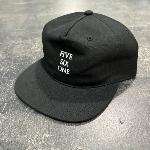 561 Hat Unstructured 5 Panel Optimus Logo Snapback Black/White