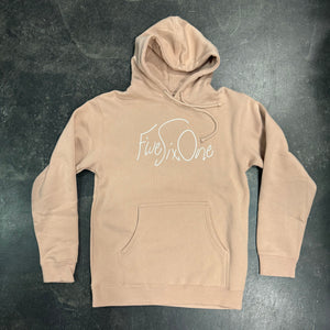 561 Sweatshirt Hoodie Shel Script Dusty Pink/White