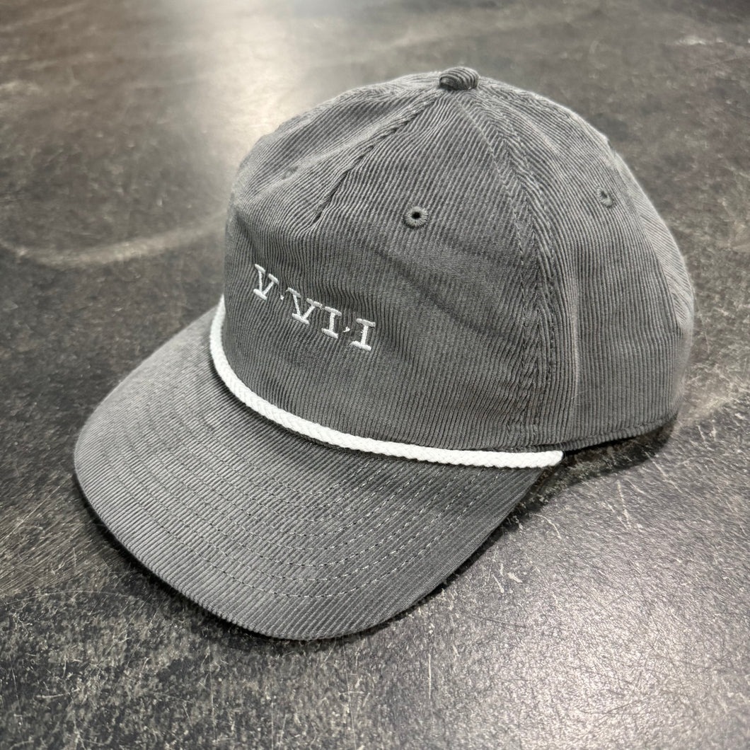 561 Hat Cord Rope Simple Roman Snapback Grey