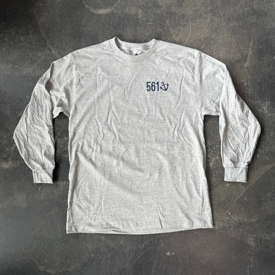561 Longsleeve T-shirt Fishing Club Heather Grey/Navy