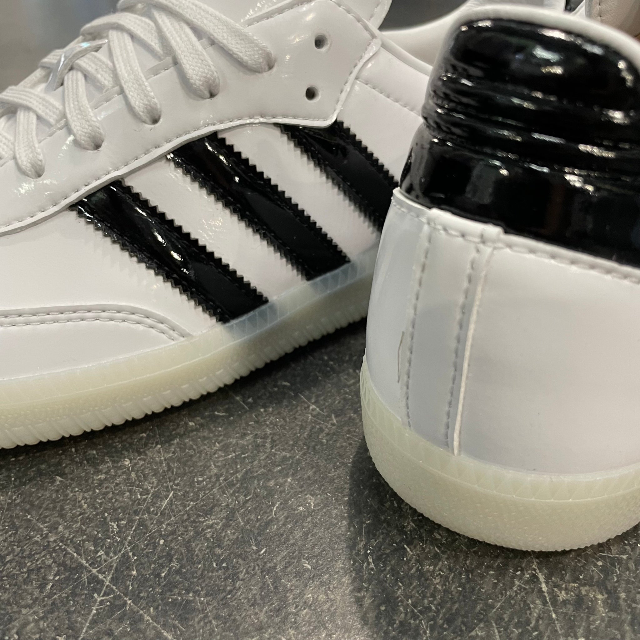 Adidas Samba Jason Dill Patent Leather White 561 Skate