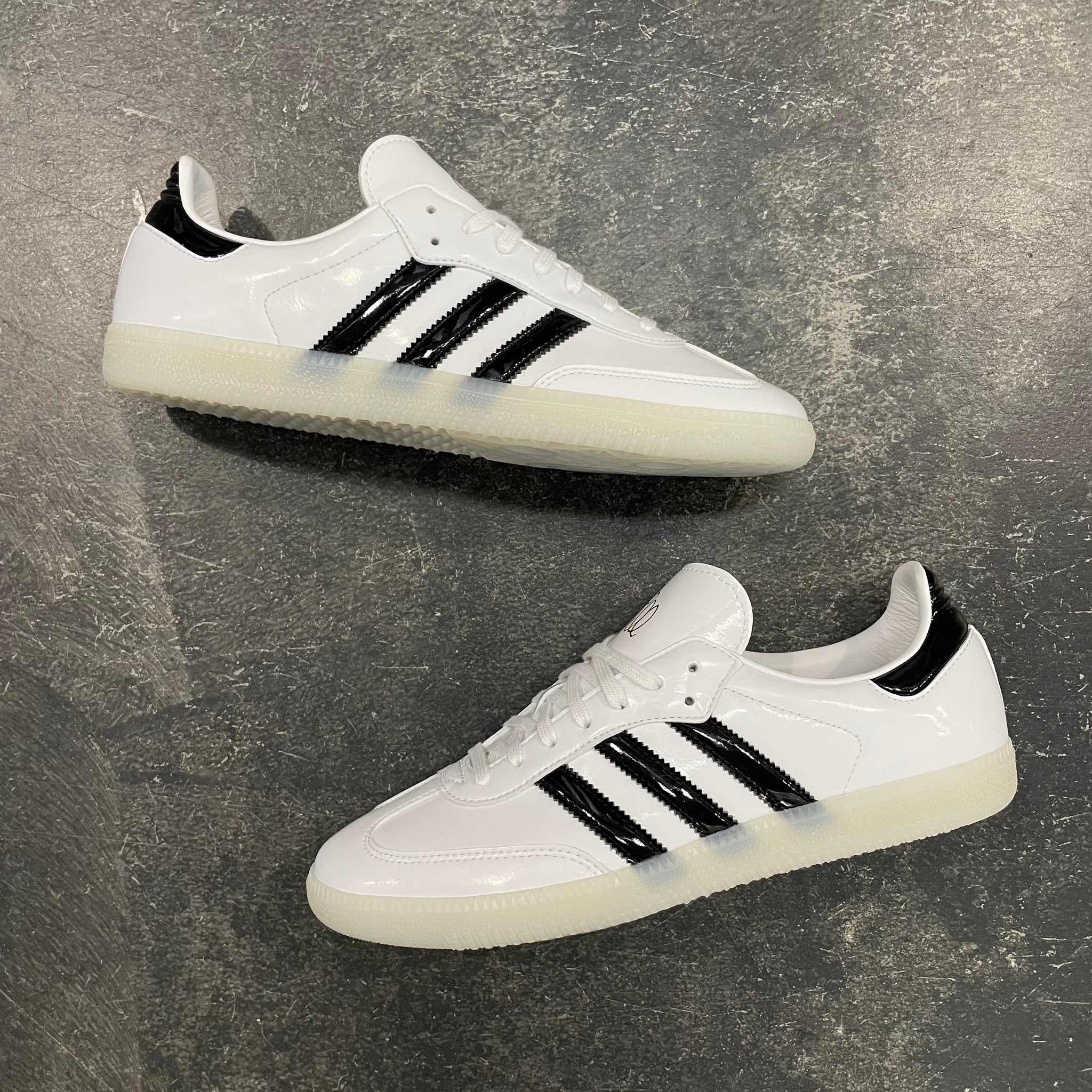 Adidas Samba Jason Dill Patent Leather White 561 Skate