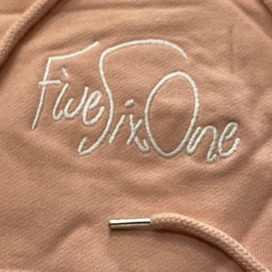 561 Sweatshirt Crop Top Women's Hoodie Shel Script Pale Pink