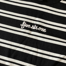 561 T-shirt Striped Fish Script Black/White/White