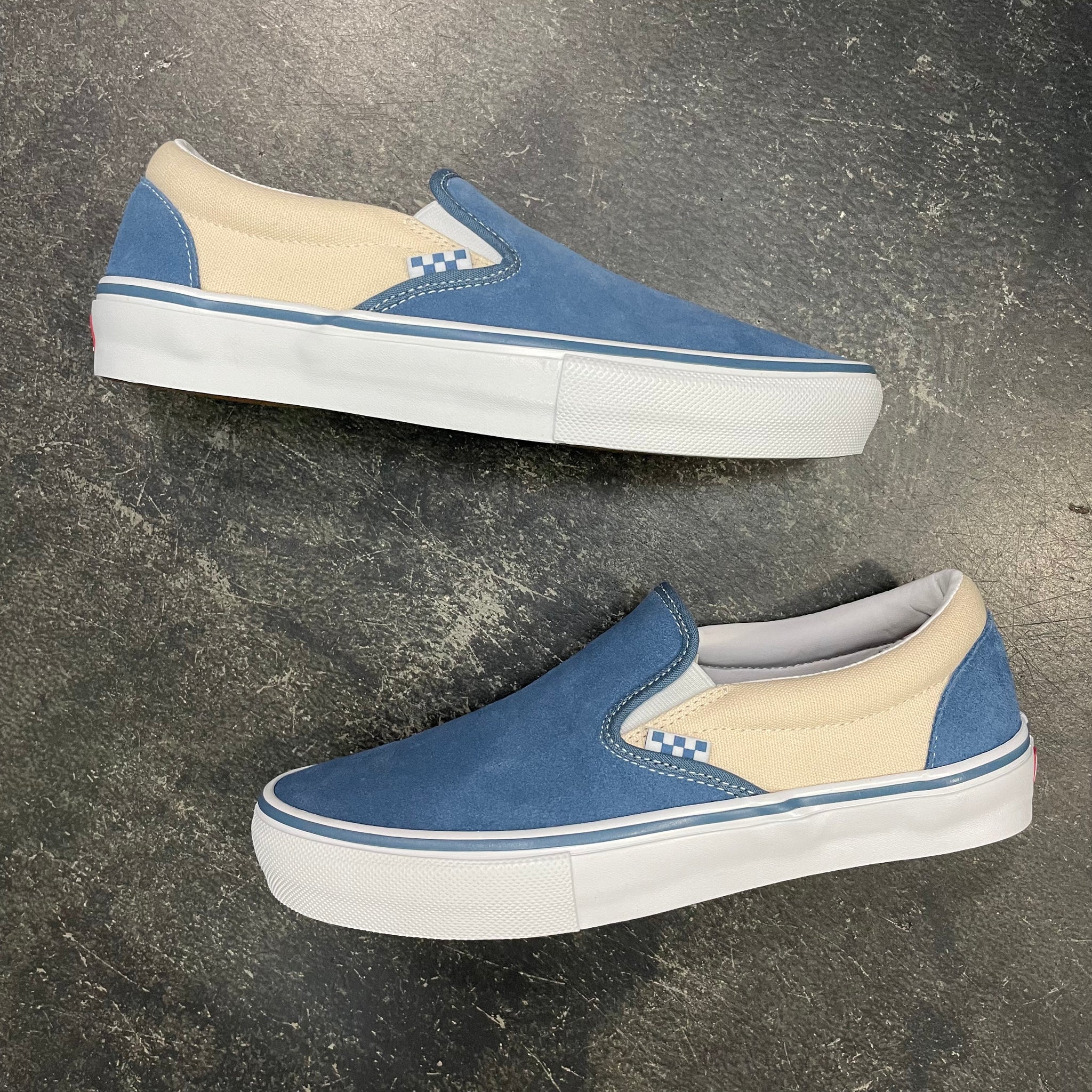 Slip on cream vans shop