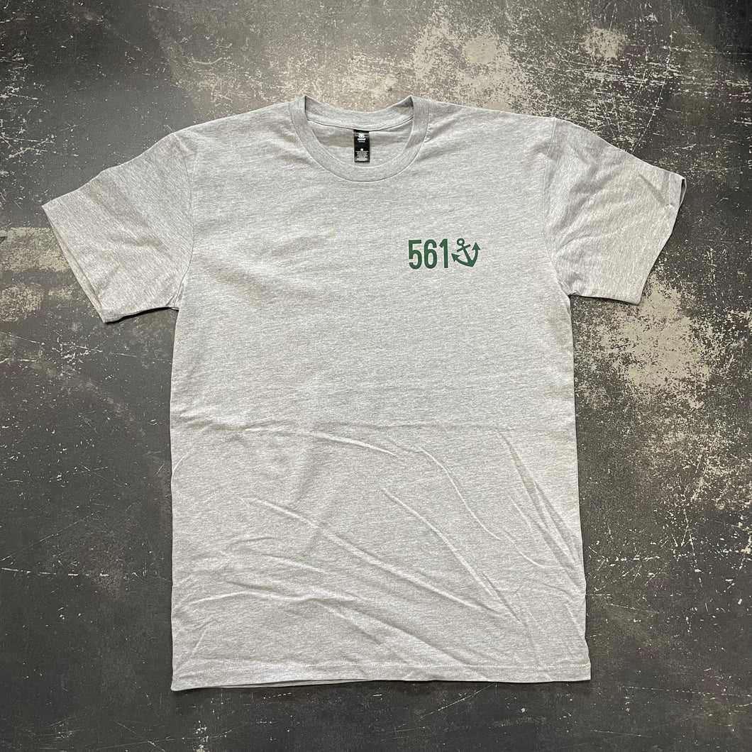 561 T-shirt Fishing Club Heather Grey/Forest Green