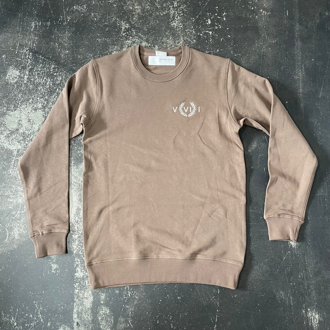 561 Sweatshirt Crewneck Numeral Walnut/White