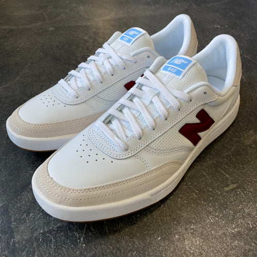 New Balance Numeric 440 White/Burgundy SALE