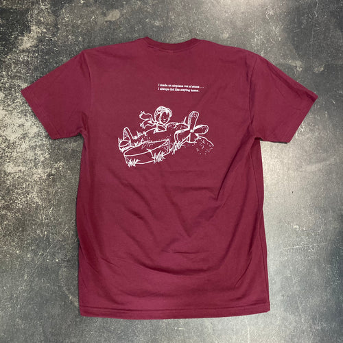 561 T-Shirt Airplane Burgundy/White
