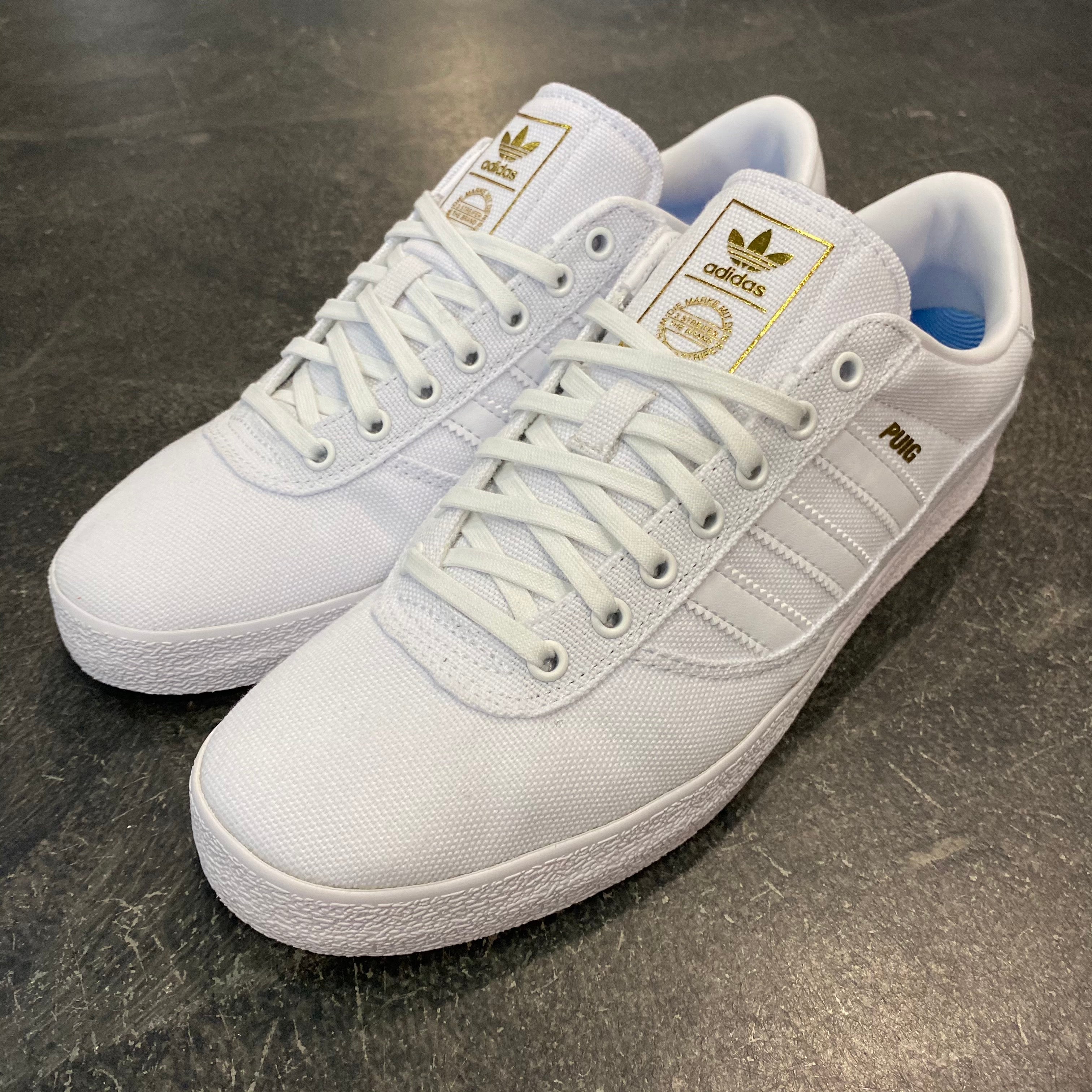 Adidas white canvas shoes clearance