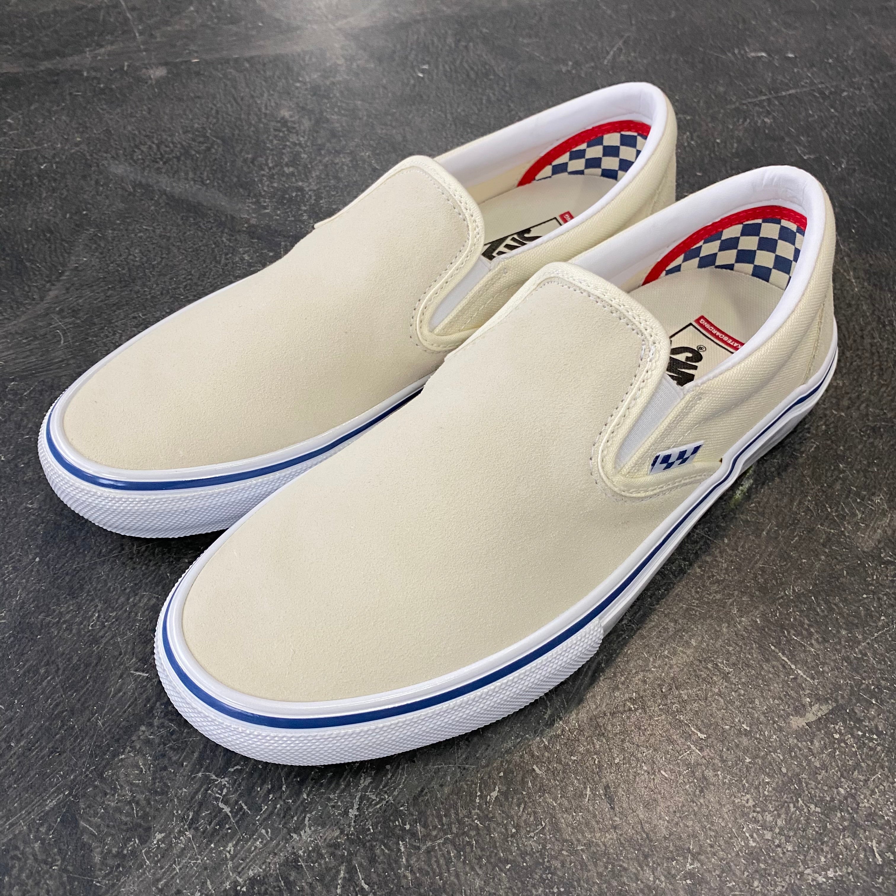 White slip on vans for sale Clearance