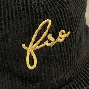 561 Hat Cord Unstructured FSO Script Black/Gold