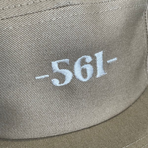 561 Hat 5 Panel Port Logo Khaki/White