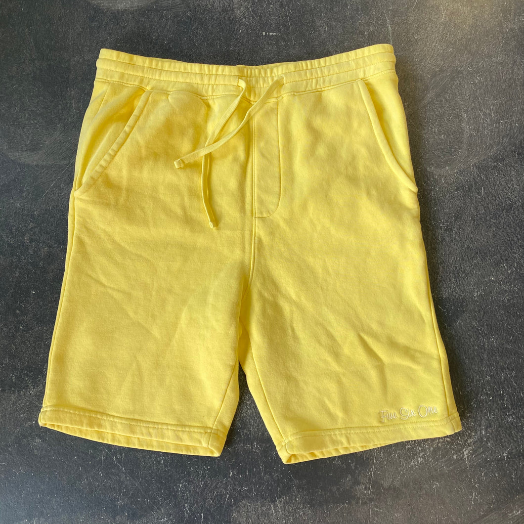 561 Sweatshorts Yellow Pigment Dyed/White