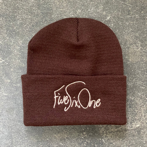 561 Beanie Shel Script Brown/Off White
