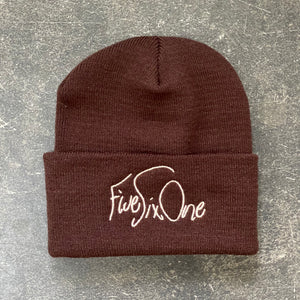 561 Beanie Shel Script Brown/Off White