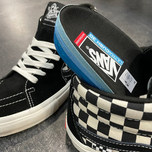 Vans black 2025 marshmallow checkerboard