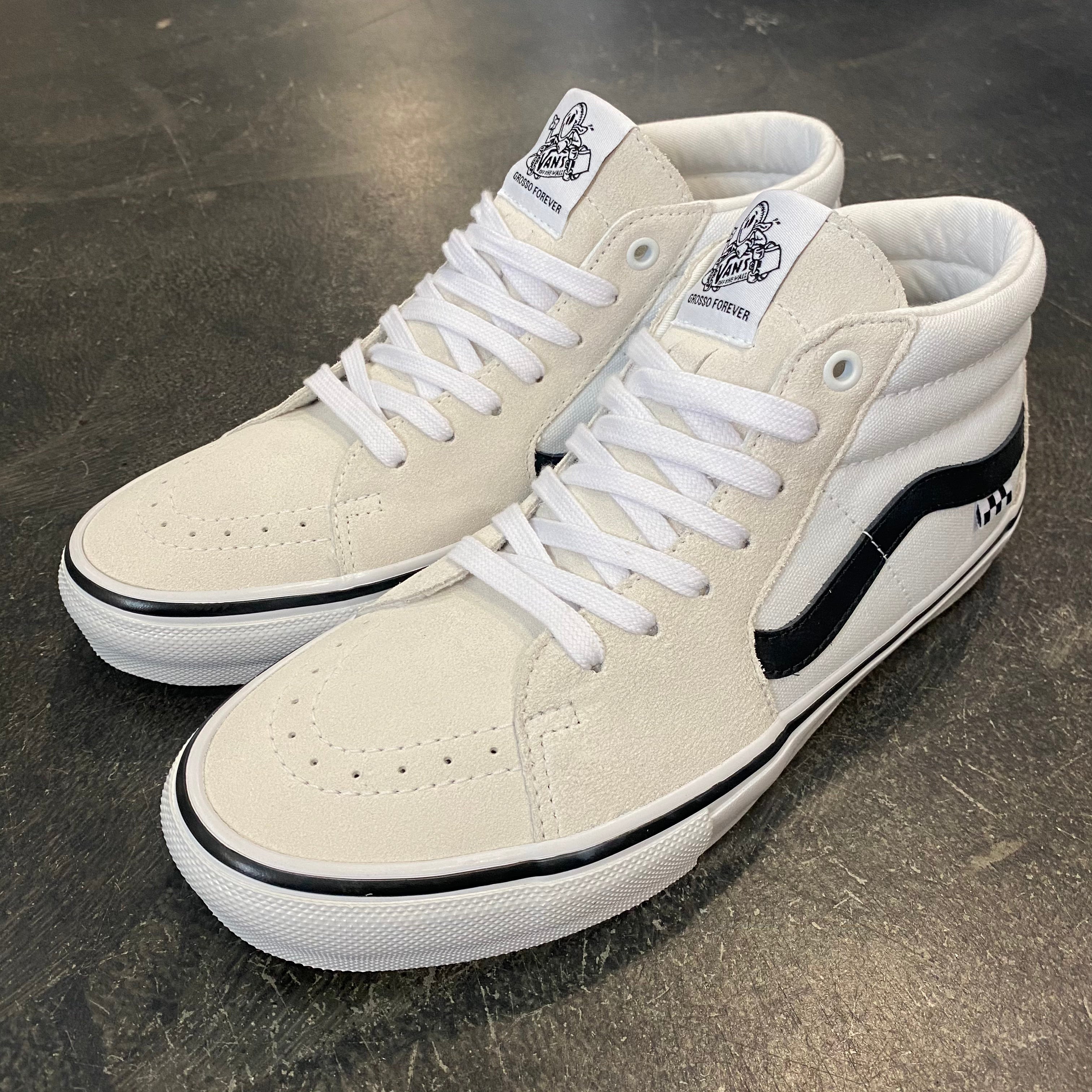 Vans mid top blanco outlet