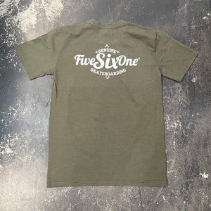 561 T-Shirt Genuine Heather Moss/White