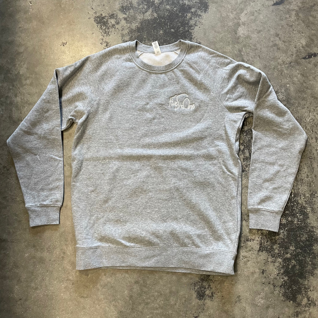 561 Sweatshirt Crewneck Shel Script Heather Grey/White