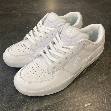 Nike SB Force 58 Premium Leather White/White/White SALE