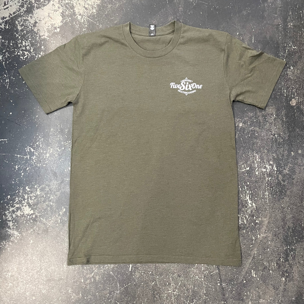 561 T-Shirt Genuine Heather Moss/White