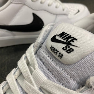 Nike SB Force 58 PRM Leather White/Black SALE