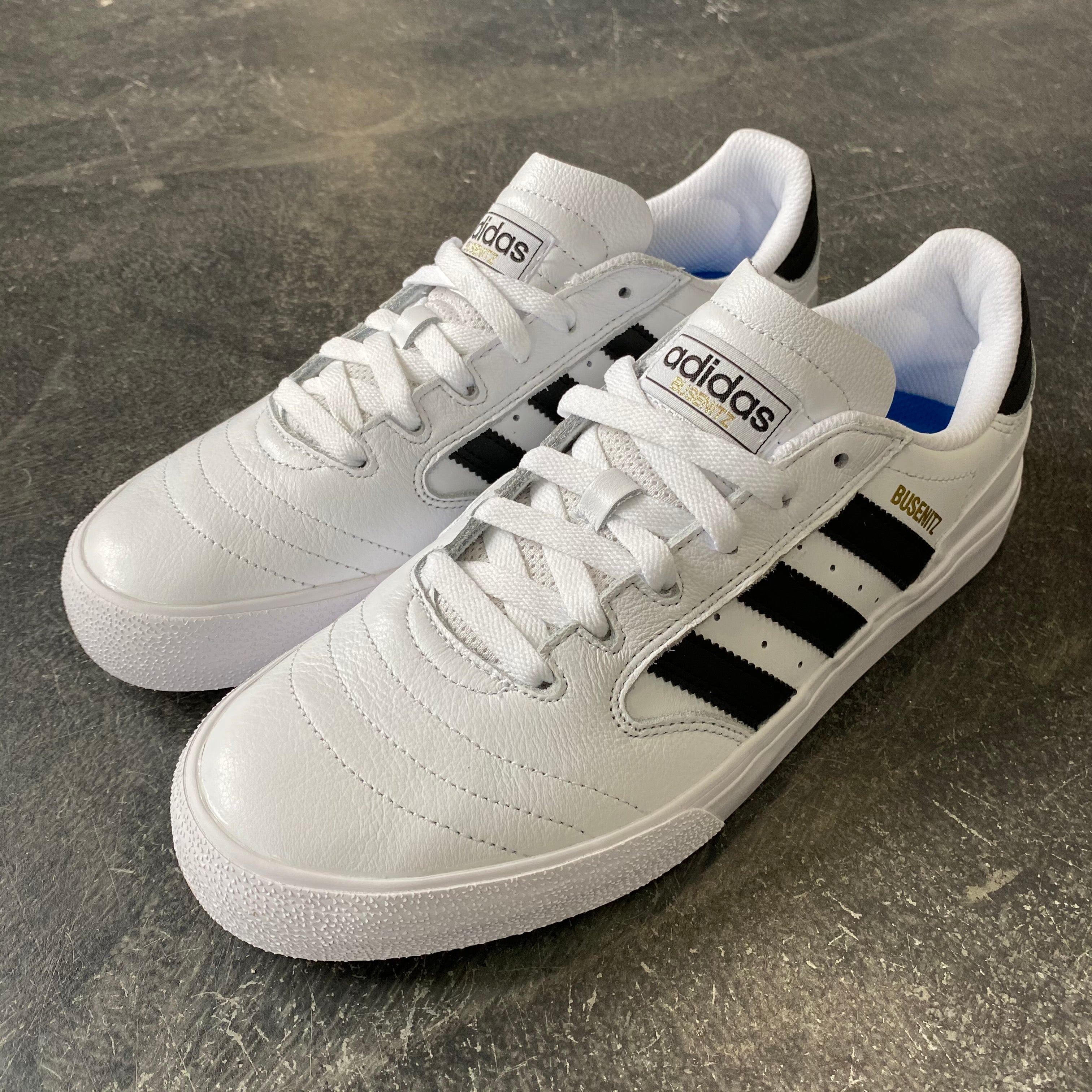 Adidas Busenitz Vulc White/Black Leather SALE - Main Image