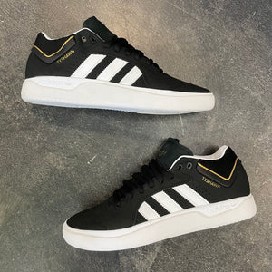 Adidas Tyshawn Black Leather/White/Gold