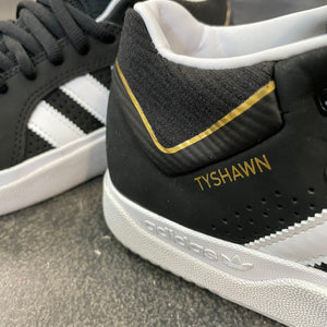 Adidas Tyshawn Black Leather/White/Gold SALE